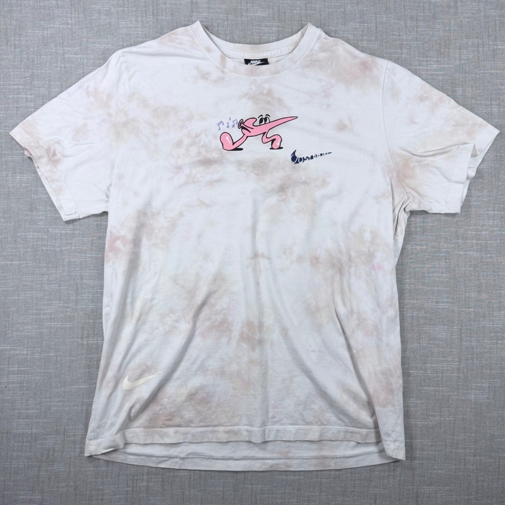 Nike Sportswear Graphic Tie Dye T-Shirt Mens XL It's A Revolution White Tan